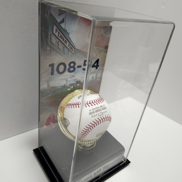 Boston Redsox Official MLB 2017 World Series Baseball With Display Case Most Win - Picture 3 of 8
